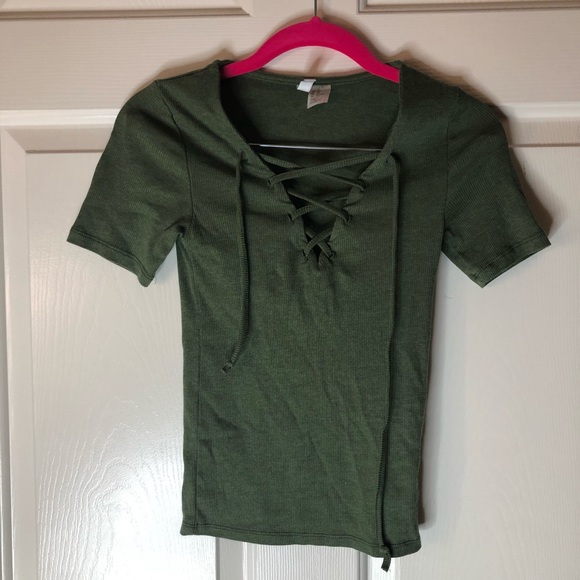 H&M Tops - H&M lace up shirt